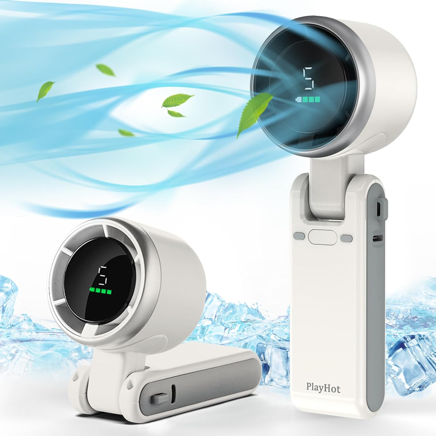 71Xdf-6EOrL._AC_SL1500_ Portable Handheld Mini Fan, Foldable Powerful Winds Turbo Fan - Image 1